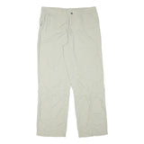 COLUMBIA Mens Beige Relaxed Straight Trousers W36 L31 Lightweight Outdoor Zip