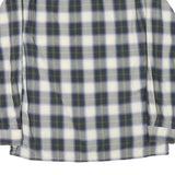 TOMMY HILFIGER Mens Blue & Green Check Shirt M Casual Cotton Blend Long Sleeve