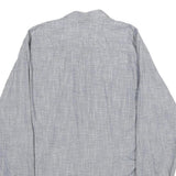 TED BAKER Mens Grey Cotton Blend Casual Shirt L Button Collar Long Sleeve