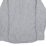 TED BAKER Mens Grey Cotton Blend Casual Shirt L Button Collar Long Sleeve