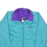 LANDS END Womens Teal & Purple Classic Jacket S Nylon Windbreaker Outdoor Zip