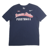 NIKE Mens Navy Fresno State Football Graphic T-Shirt M Crew Neck Short Sleeve