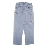 DICKIES Mens Regular Fit Light Blue Denim Jeans W34 L31 Workwear Casual Zip