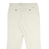 TOMMY HILFIGER Mens Cotton Beige Classic Straight Trousers W36 L29 Summer Casual