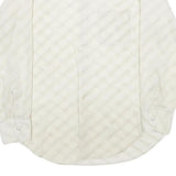 Mens White Polyester Blend Plain Shirt M Classic Collar Long Sleeve Button