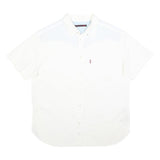 LEVI'S Mens White Cotton Short Sleeve Shirt M Classic Button Pocket