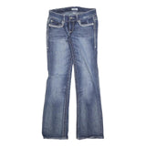 DAYTRIP Womens Blue Regular Bootcut Denim Jeans W30 L30 Stylish Stitching