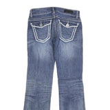 DAYTRIP Womens Blue Regular Bootcut Denim Jeans W30 L30 Stylish Stitching