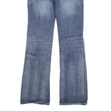 DAYTRIP Womens Blue Regular Bootcut Denim Jeans W30 L30 Stylish Stitching