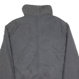 BETTY BARCLAY Womens Grey Jacket L Polyester Blend Zip Plain Relaxed Fit Winter
