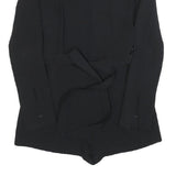 ELIZABETH JAMES Womens Black Sleeved Playsuit Polyester Blend S Elegant