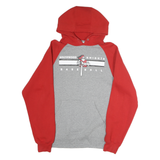 RUSSELL ATHLETIC Mens Red & Grey Southwood Knights Baseball Hoodie L Cotton