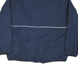 REEBOK Mens Navy Blue Lacrosse Half Zip Nylon Jacket XL Plain Sportswear