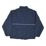 REEBOK Mens Navy Blue Lacrosse Half Zip Nylon Jacket XL Plain Sportswear