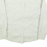 VERO MODA Womens White Button Cotton Blend Jacket XS Plain Classic Shirt Style