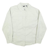 VERO MODA Womens White Button Cotton Blend Jacket XS Plain Classic Shirt Style