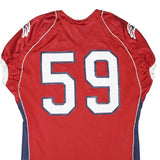 ROWLINGS Mens Red Navy Blue 59 Football T-Shirt 2XL V-Neck Short Sleeve Sport