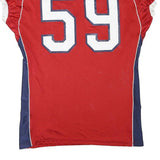 ROWLINGS Mens Red Navy Blue 59 Football T-Shirt 2XL V-Neck Short Sleeve Sport