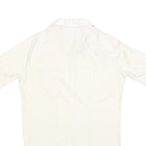 LIBERTO Mens White Shirt S Polyester Blend Short Sleeve Pocket Casual