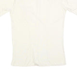 LIBERTO Mens White Shirt S Polyester Blend Short Sleeve Pocket Casual