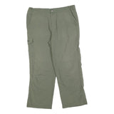 KTEC Mens Polyester Blend Green Regular Straight Trousers W34 L27 Casual Outdoor