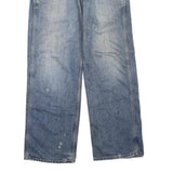 CARHARTT Mens Jeans Blue Regular Straight Denim Light W36 L30 Zip Cotton Blend