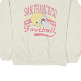 GILDAN Mens Cream San Francisco Football Crew Neck M Vintage Style Sweatshirt