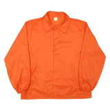 HOLLYWOOD DESIGN Mens Orange Nylon Button Jacket XL Plain Classic Casual