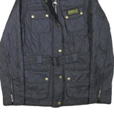BARBOUR Womens Black Quilted Zip Jacket XXS Polyester Blend Classic Design