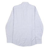 BOSS HUGO BOSS Mens Blue Plain Shirt L Cotton Long Sleeve Button Collar