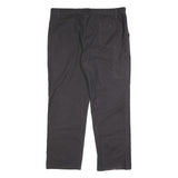 Mens Cotton Regular Fit Black Trousers W40 L31 Zip Closure Classic Style