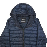 DICKIES Mens Navy Blue Outdoor Jacket M Polyester Plain Hooded Zip
