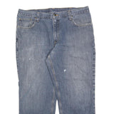 CARHARTT Mens Relaxed Straight Blue Denim Light W38 L27 Cotton Blend Zip Jeans