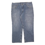 CARHARTT Mens Relaxed Straight Blue Denim Light W38 L27 Cotton Blend Zip Jeans