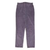 LAUREN RALPH LAUREN Womens Cotton Blend Purple Regular Fit Straight Trousers W26