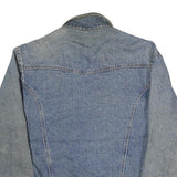 Mens Blue Denim Cotton Jacket M Button Closure Casual Classic Style