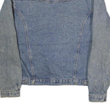 Mens Blue Denim Cotton Jacket M Button Closure Casual Classic Style