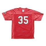 NCAA Mens Red Football Style T-Shirt M Short Sleeve V-Neck Sports Number 35