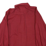 DONLIN Mens Red Shirt M Button Down Collar Long Sleeve Polyester Blend