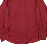 DONLIN Mens Red Shirt M Button Down Collar Long Sleeve Polyester Blend