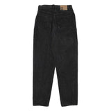 AUTHENTIC Womens Relaxed Fit Black Denim Jeans W27 L28 Cotton Blend Zip