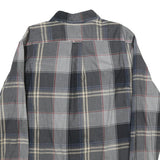 NAUTICA Mens Grey & Beige Check Cotton Shirt L Casual Button-Down Long Sleeve