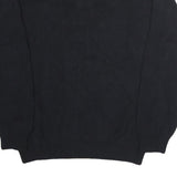 WARREN PARK Mens Black Cotton Patterned Pullover Crew Neck Basic Knit L Jumper