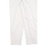 LEE Womens Cotton Blend White Relaxed Trousers W28 L32 Elastic Waist Zip Closure
