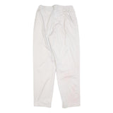 LEE Womens Cotton Blend White Relaxed Trousers W28 L32 Elastic Waist Zip Closure