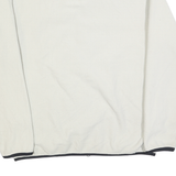 NAUTICA Mens White & Grey Softshell Jacket M Polyester Zip Plain Casual Outdoor