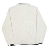 NAUTICA Mens White & Grey Softshell Jacket M Polyester Zip Plain Casual Outdoor