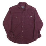 WOOLRICH Mens Maroon Shirt M Cotton Blend Classic Button Pocket