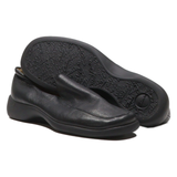 CLARKS Loafer Shoes Black Leather Womens UK 3.5