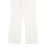 White Mens Cotton Blend Regular Fit Zip Closure Trousers W30 L31 Casual Wear